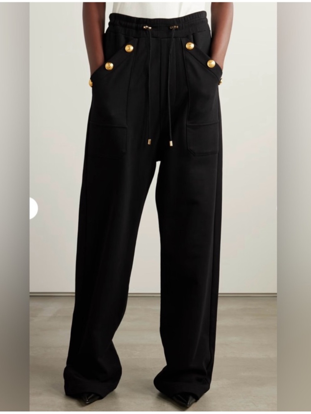 Balmain
drawstring organic-cotton track pants